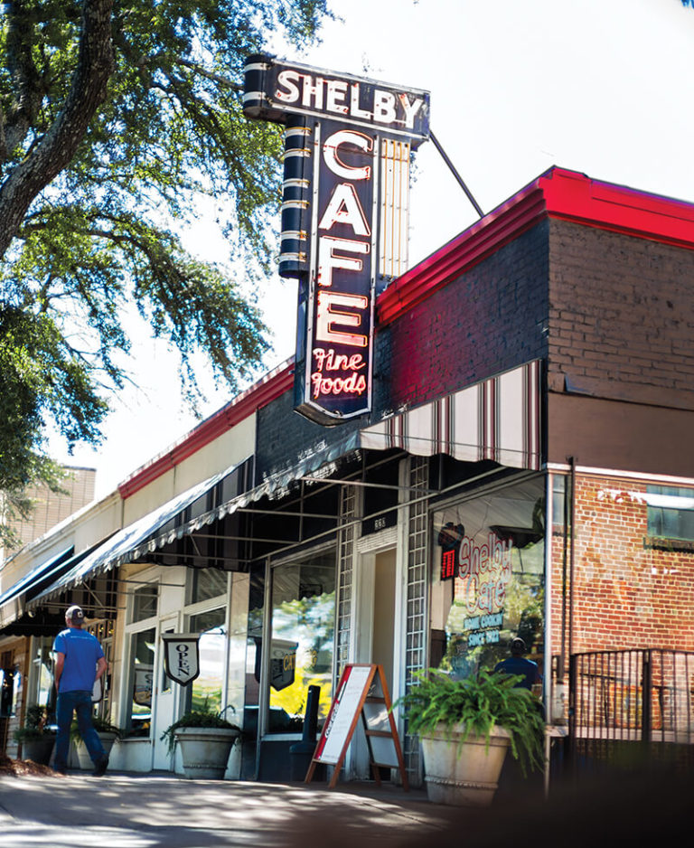 Shelby local cafe scene showcasing the vibrant downtown business community