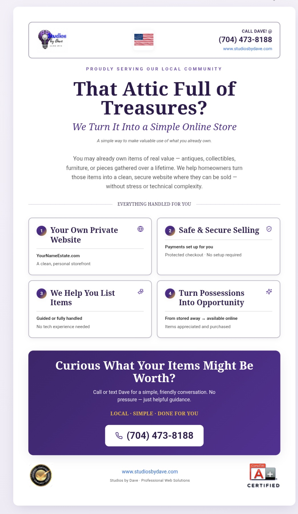 Advanced Online Stores Flyer - Professional e-commerce solutions for businesses